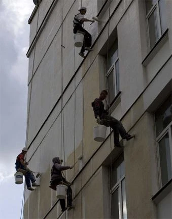 Фото Покраска фасада зданий, стен и забора