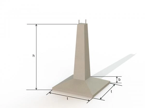 Фото Составной фундамент под промежуточную опору ФСС2-4