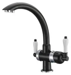 фото Смеситель Zorg Clean Water ZR 327 YF chrome black для кухонной мойки