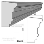 фото Декоративные элементы лепнины - фасадный подоконник П-011 из пенопласта