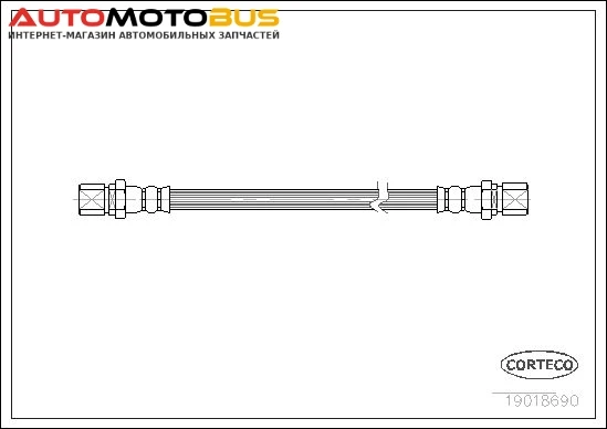 Фото Шланг тормозной CORTECO 19018690
