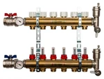 фото Коллектор Stout из латуни с расходомерами 6 выходов