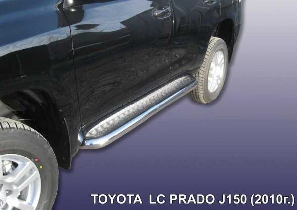 Фото Slitkoff Защита порогов d76 с листом Toyota Land Cruiser Prado 2010