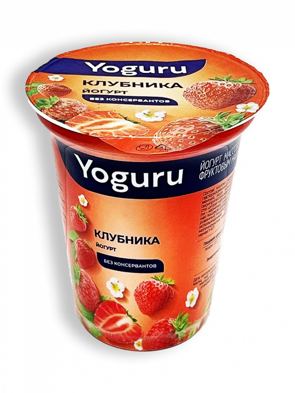 Фото Йогурт Yoguru клубника 1,5% 310г стакан