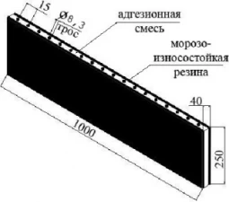 Фото Нож скребка снегоуборочных машин (Пластина резинотехническая армированная)