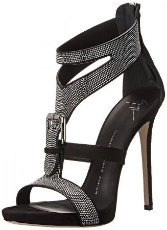 Фото Giuseppe Zanotti Women's Silver Pave Buckle Dress Sandal