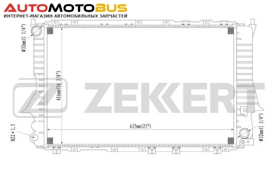 Фото Радиатор охлаждения двигателя ZEKKERT MK-1025