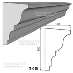 фото Декоративные элементы лепнины - фасадный подоконник П-010 из пенопласта