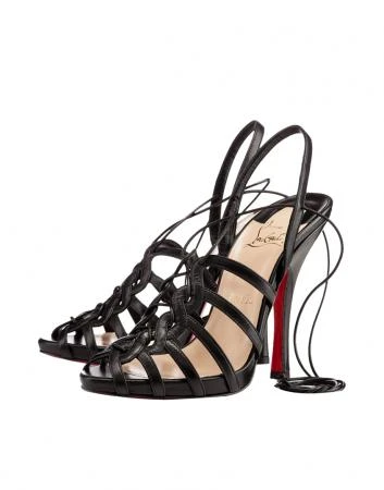 Фото Christian Louboutin Кожаные босоножки Flamenqueen 120 kid