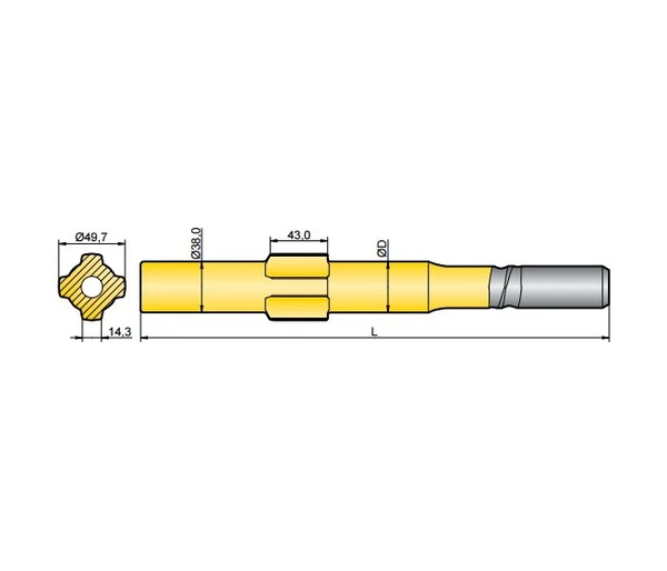 Фото Хвостовик аналог Ingersoll Rand  YD 90 M