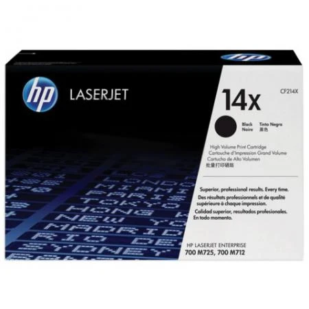 Фото Картридж лазерный HP (CF214X) LaserJet M725dn/M725f/M712dn и другие, №14X, оригинальный, увеличенный ресурс 17500 страниц