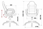 фото Кресло руководителя БЮРОКРАТ CH-825S/BLACK+RD вставки красный сиденье черный искусственная кожа