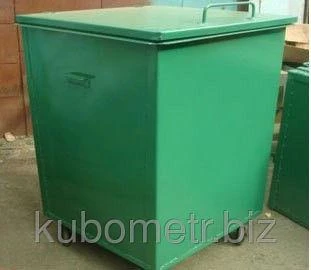 Фото Мусорный контейнер с крышкой и колесами 0,75 м3