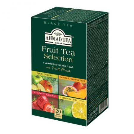 Фото Чай AHMAD (Ахмад) "Fruit tea selection", фруктовая коллекция, ассорти, 20 пакетиков в конвертах по 2 г