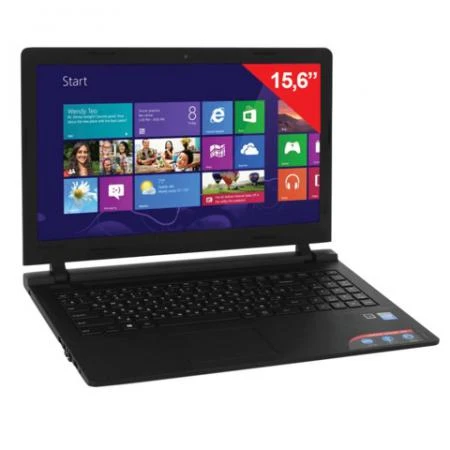 Фото Ноутбук LENOVO 100-15IBY, 15,6", INTEL Pentium N3540, 2,16 ГГц, 2 Гб, 250 Гб, DVD-RW, Windows 10, черный