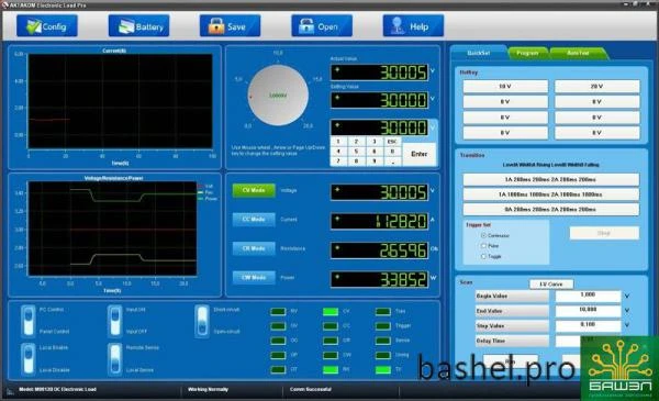 Фото AELPro Aktakom ElectronicLoadPro Программное обеспечение