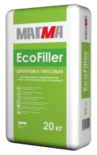 Фото Шпатлевка гипсовая Магма EcoFiller Для стен, потолков 20кг