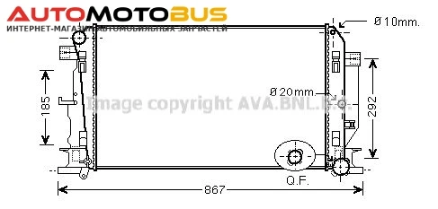 Фото Радиатор охлаждения двигателя AVA QUALITY COOLING MS2402