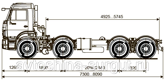 Фото Грузовой автомобиль шасси Камаз 6540-3928-19(L4)