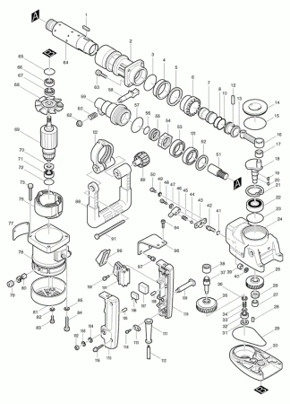 Фото Makita Резиновая прокладка HR5000/K перфоратор Makita HR5000K рис.( 29)