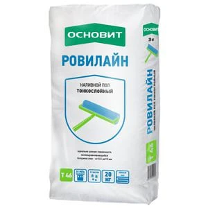 Фото Наливной пол (стяжка) тонкослойный быстротвердеющий Основит Ровилайн Т-46 20 кг