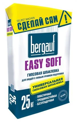 Фото Шпатлевка Bergauf Yesy Soft гипсовая универсальная 25 кг