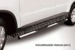 фото Slitkoff Защита порогов d76 с проступями Volkswagen Tiguan 2011