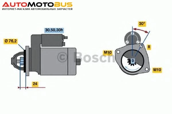 Фото Стартер Bosch 0986017110