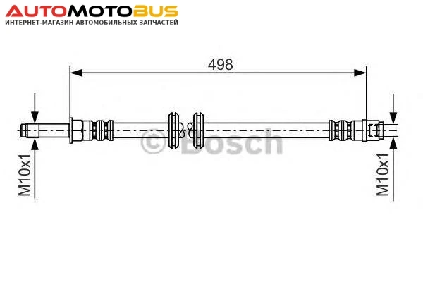 Фото Шланг тормозной Bosch 1987481006
