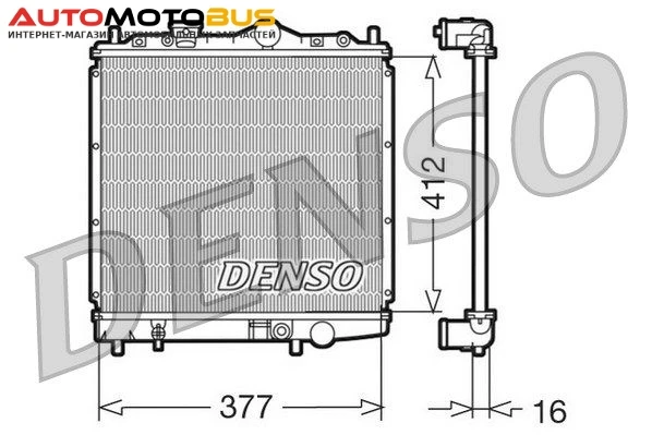 Фото Радиатор охлаждения двигателя DENSO DRM45001