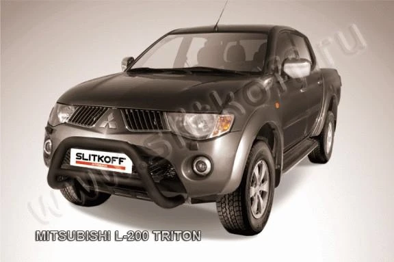 Фото Slitkoff Кенгурятник d76 низкий черный MITSUBISHI L-200 TRITON