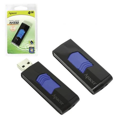 Фото Флэш-диск 4 GB, APACER Handy Steno AH332, USB 2.0, черный