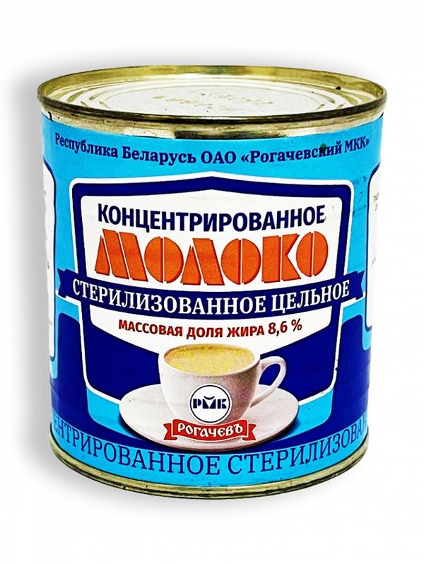 Фото Молоко концентрированное стерилизованное цельное Рогачёвъ 8,6% 300г ж/б