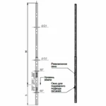 фото Опора ОП3-/5.0/6.0/7.0/8.0/9.0/-/1.5/2.0/ освещения несиловая трубчатая прямостоечная (Тип: ОП3-5,0-2,0)