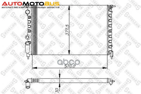 Фото Радиатор системы охлаждения Stellox 1025039SX