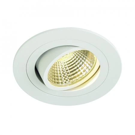 Фото NEW TRIA LED DL ROUND SET, светодиодный точечный светильник с COB LED 6.2Вт, 3000K, 38°, 600lm, с блоком питания, белый | 113901 SLV