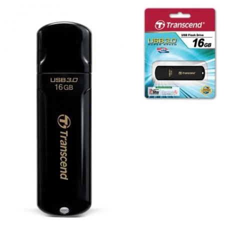 Фото Флэш-диск 16 GB, TRANSCEND Jet Flash 700, USB 3.0, черный