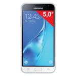 фото Смартфон SAMSUNG Galaxy J3, 2 SIM, 5,0", 4G (LTE), 5/13 Мп, 8 Гб, microSD, белый, пластикик