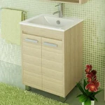 фото Тумба-умывальник Comforty Марио-60 сосна лоредо с раковиной Quadro 60