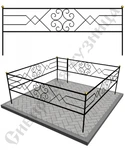 фото Оградка металлическая на кладбище №23 - изготовим "под ключ"