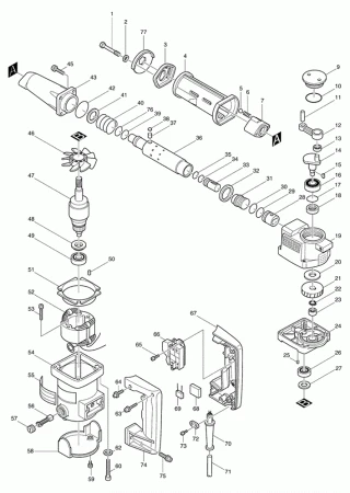 Фото Makita Фильтр помех к BO4560/HR2000/ перфоратор Makita HR5000K рис.( 106)