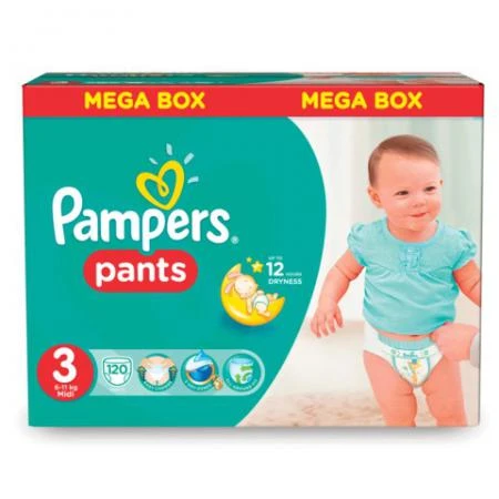 Фото Подгузники-трусики PAMPERS (Памперс) "Active Baby Pants", размер 3 (6-11 кг), 120 шт.