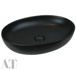 фото Раковина накладная AeT ELITE OVAL 55,5X38,5. цвет черный матовый L616T0R0V0105