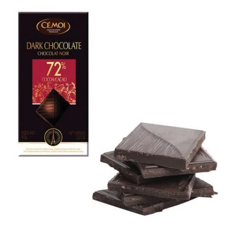 Фото Шоколад CEMOI (Семуа) "Dark Chocolate", горький, 72% какао, 100 г, Франция