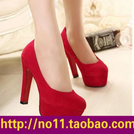 Фото Туфли Sexy Red Suede High-heeled Shoes Wedding Shoes