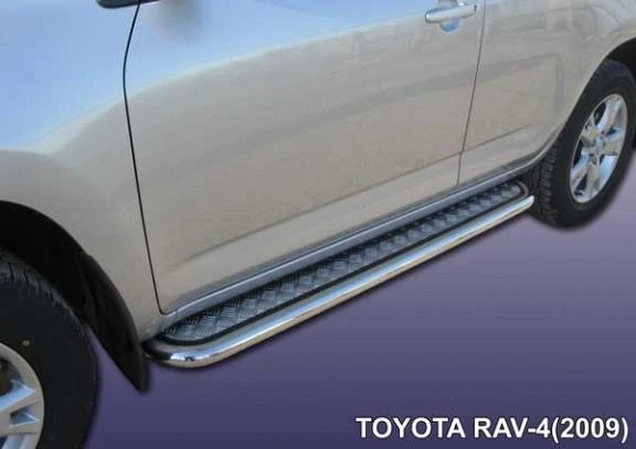 Фото Slitkoff Защита порогов d57 с листом Toyota Rav 4 2009