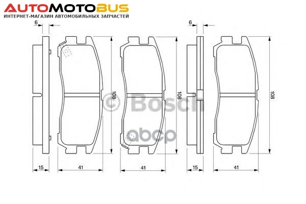 Фото Комплект тормозных колодок Bosch 0986424467