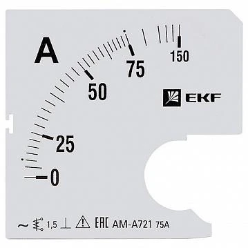Фото Шкала сменная для A721 75/5А-1,5 | код. s-a721-75 | EKF