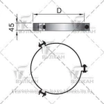 фото Хомут под растяжки DHRH d 250 полированный