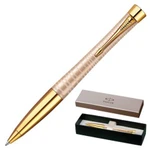 фото Ручка шариковая PARKER "Urban Premium Vacumatic Golden Pearl", корпус алюминиевый, хромированные детали, синяя